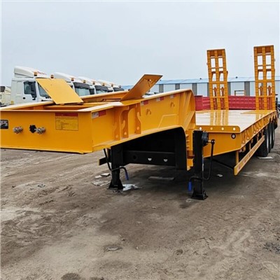 Semirremolques de plataforma baja con cuello de cisne desmontable de 80 t