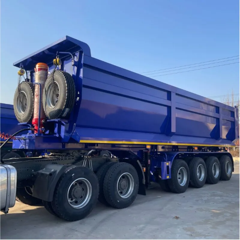 Remolque de carga con volquete trasero tipo U